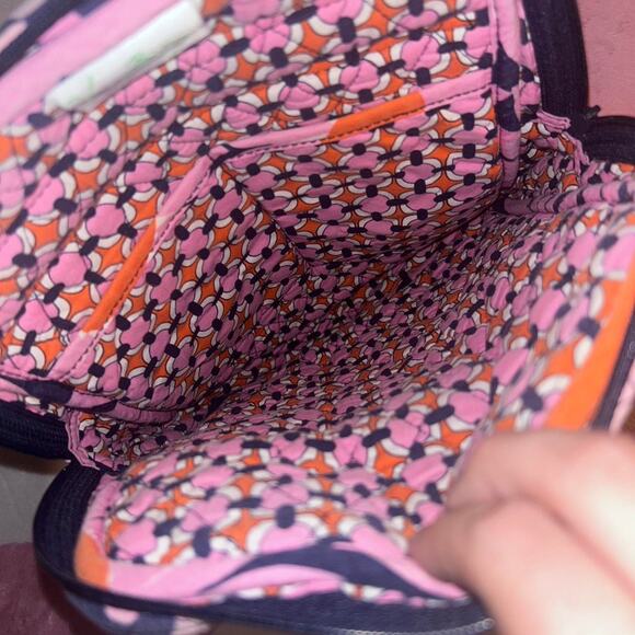 Vera Bradley pink navy and orange floral backpack - Picture 3 of 3